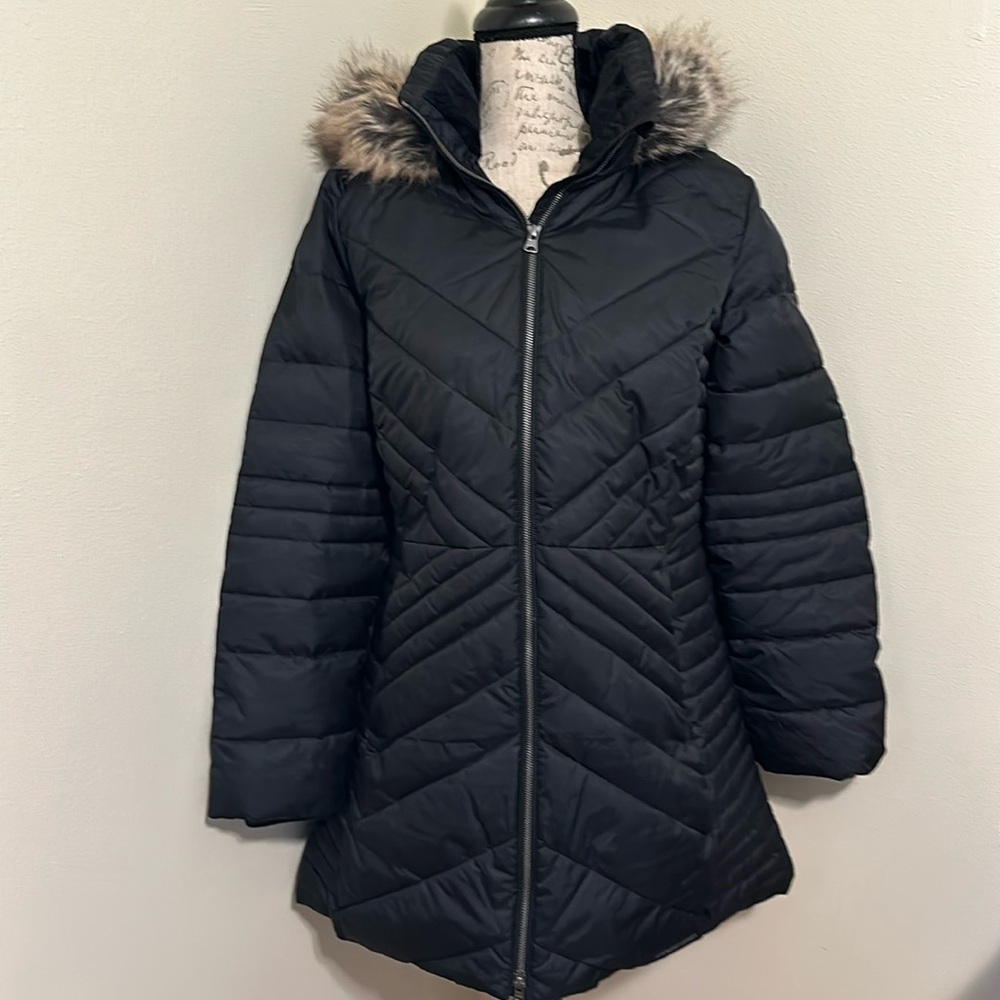Lands End Insulated Black Winter Jacket Large